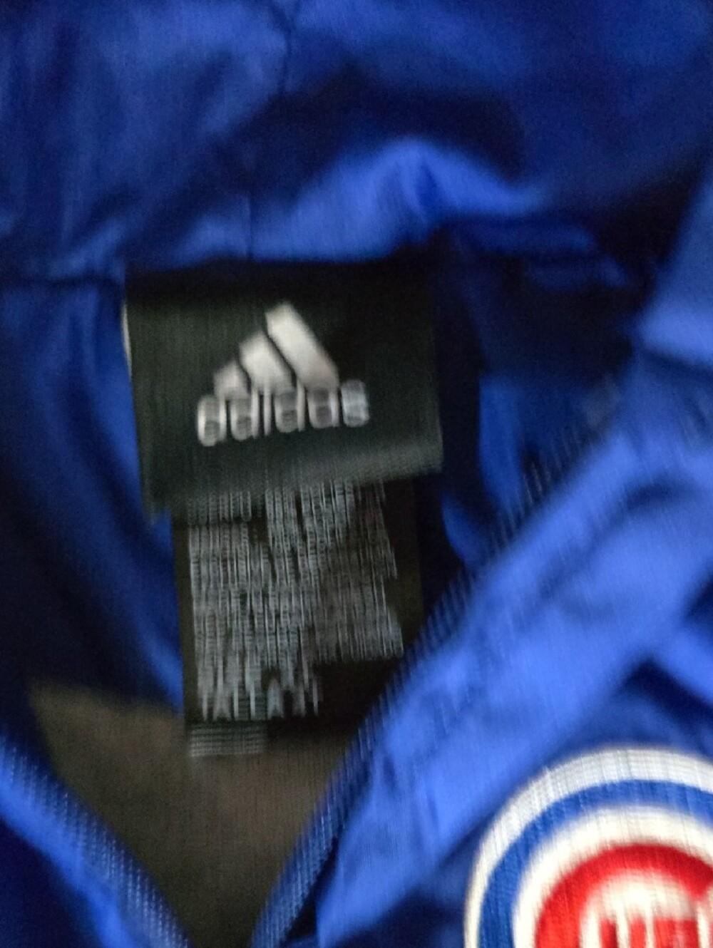 adidas Blue and Red Cubs Hooded Rain Jacket for Kids - Picture 3 of 4